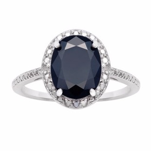 Sapphire & Diamond Ring + Free Studs $35!