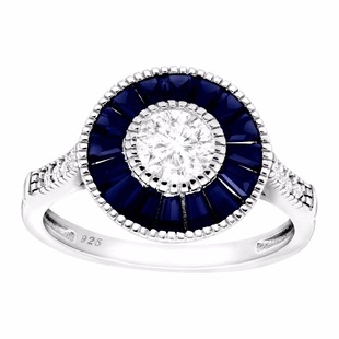 Blue & White Sapphire Ring $19 Shipped